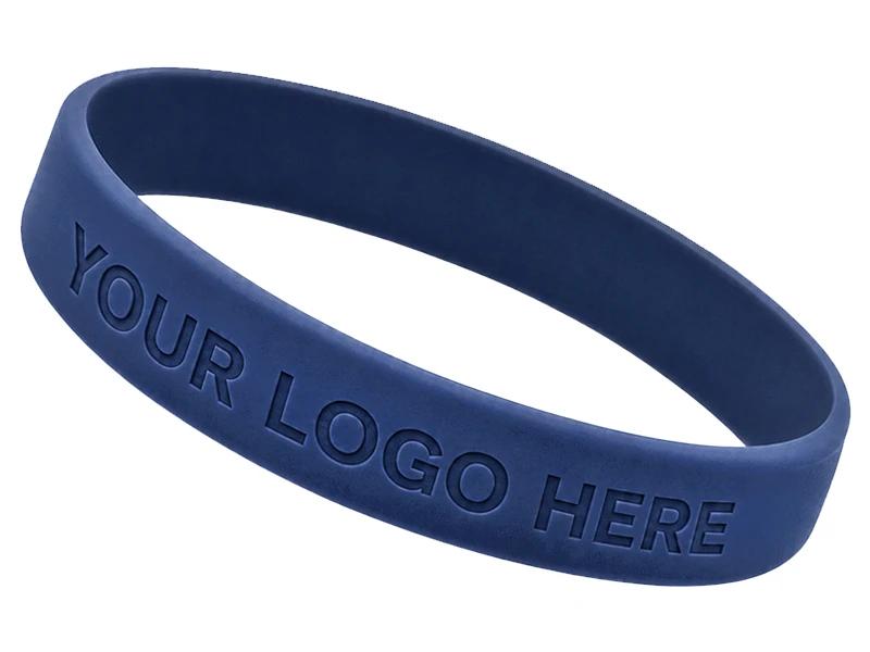 Custom 1/2 Inch Debossed Silicone Wristbands