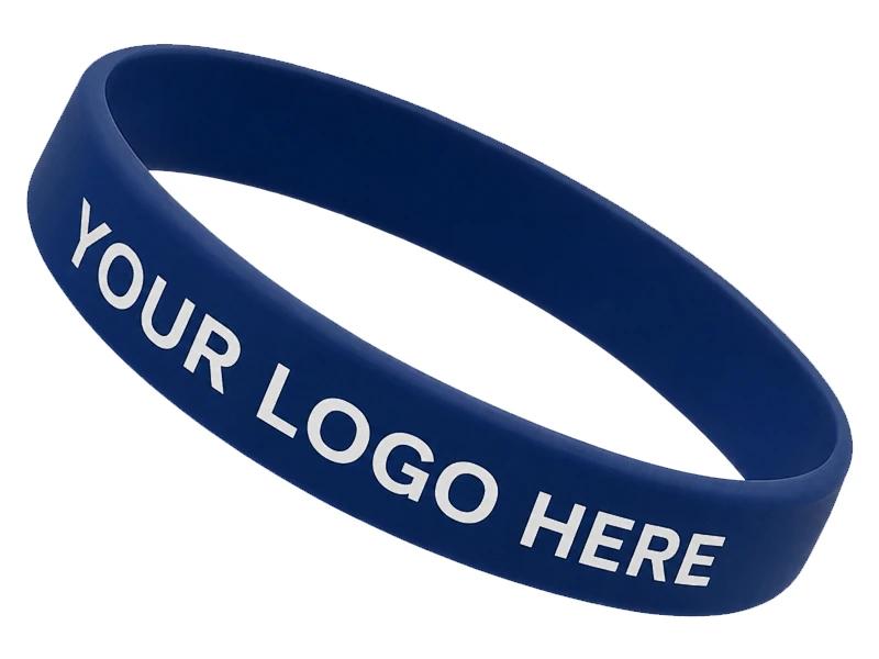 Custom 1/2 Inch Printed Silicone Wristbands