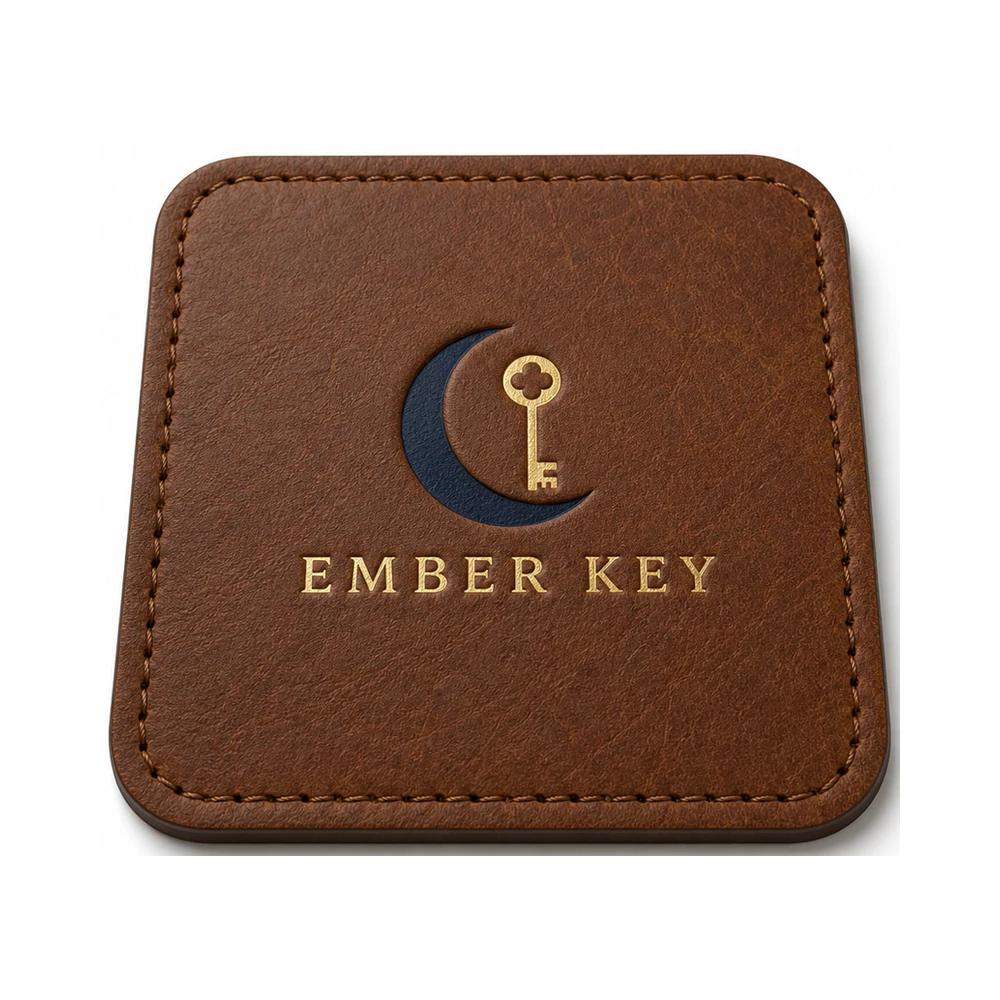Personalized Leather Drink Coaster